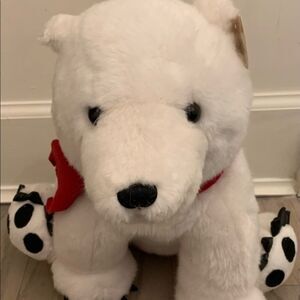 Large Stuffed Polar Bear w Scarf Plush Toy